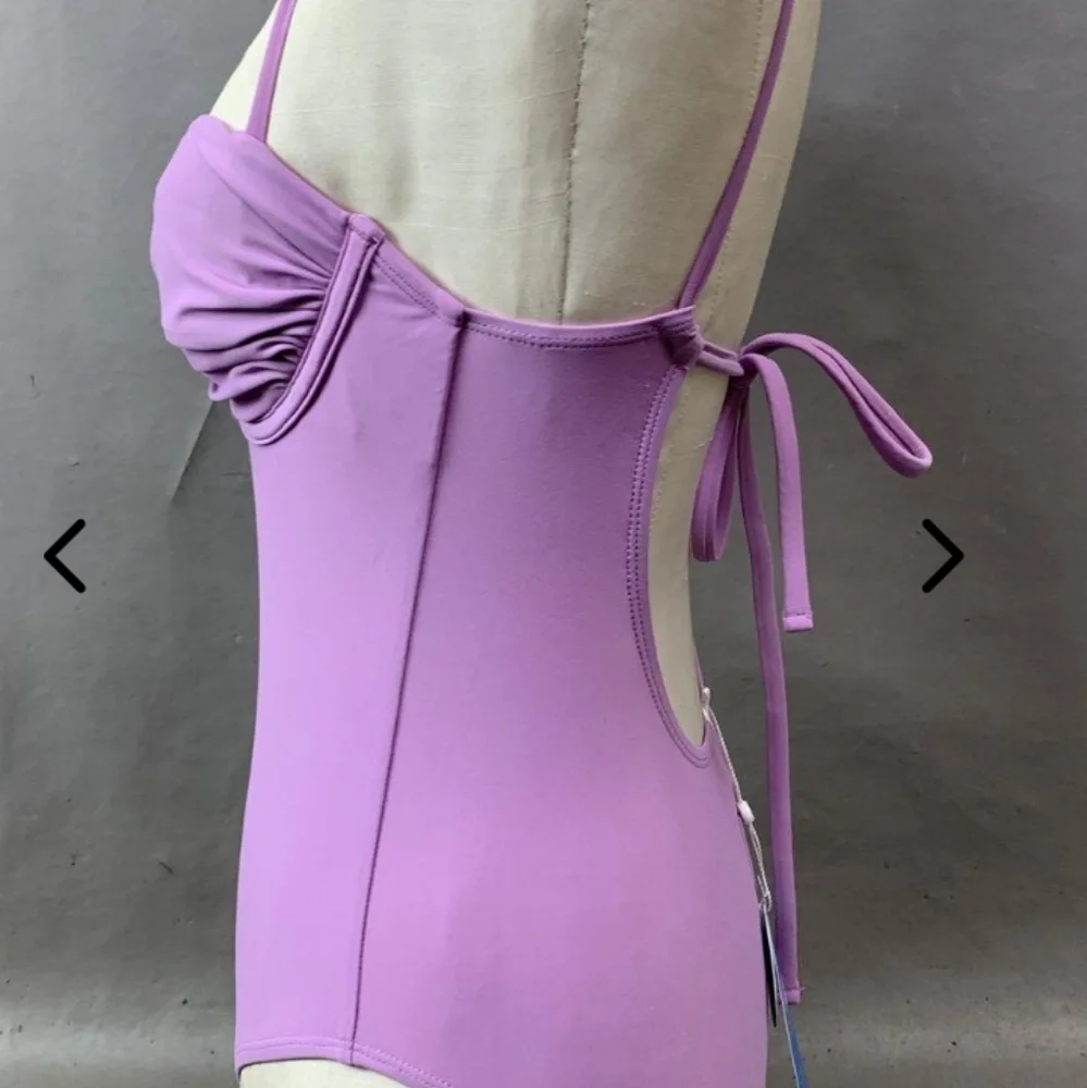 *WORKOUT* NWT Purple Cupshe bathing suit size Small - Picture 4 of 7